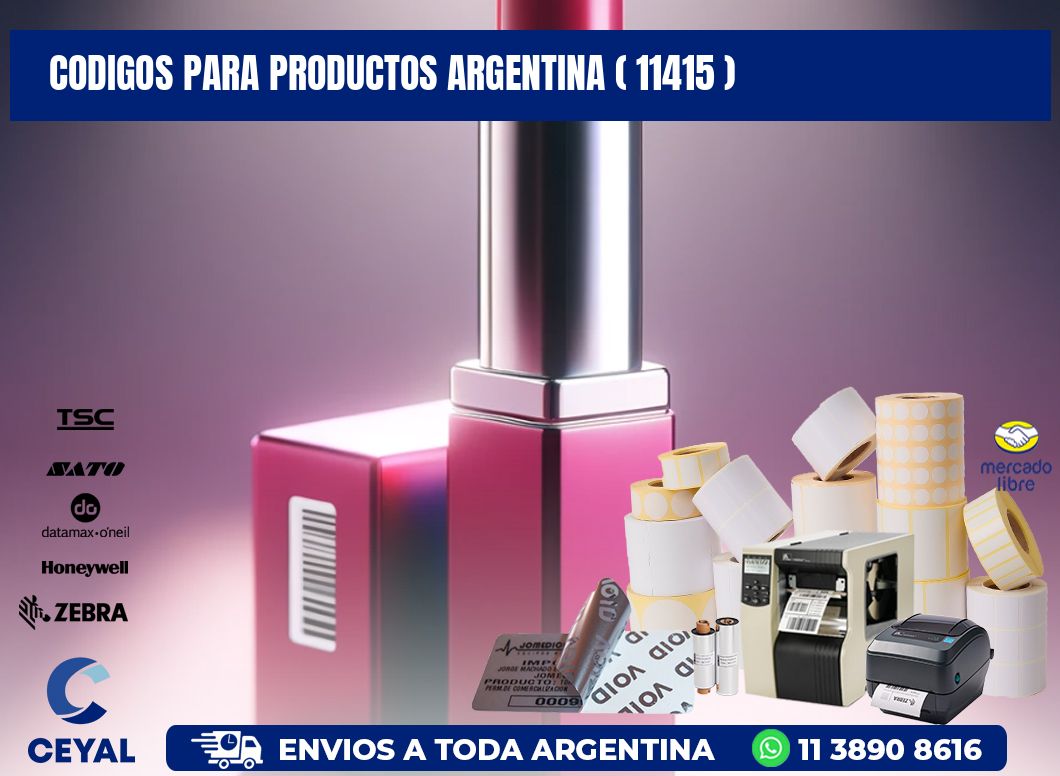 CODIGOS PARA PRODUCTOS ARGENTINA ( 11415 )