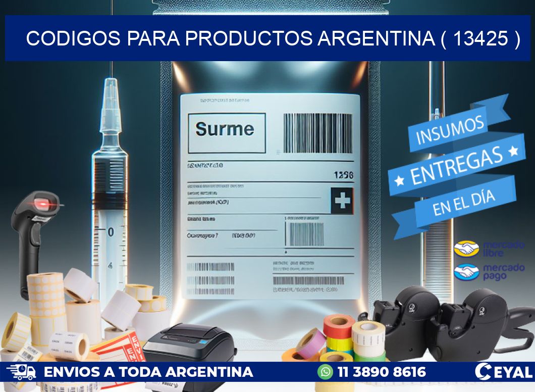 CODIGOS PARA PRODUCTOS ARGENTINA ( 13425 )