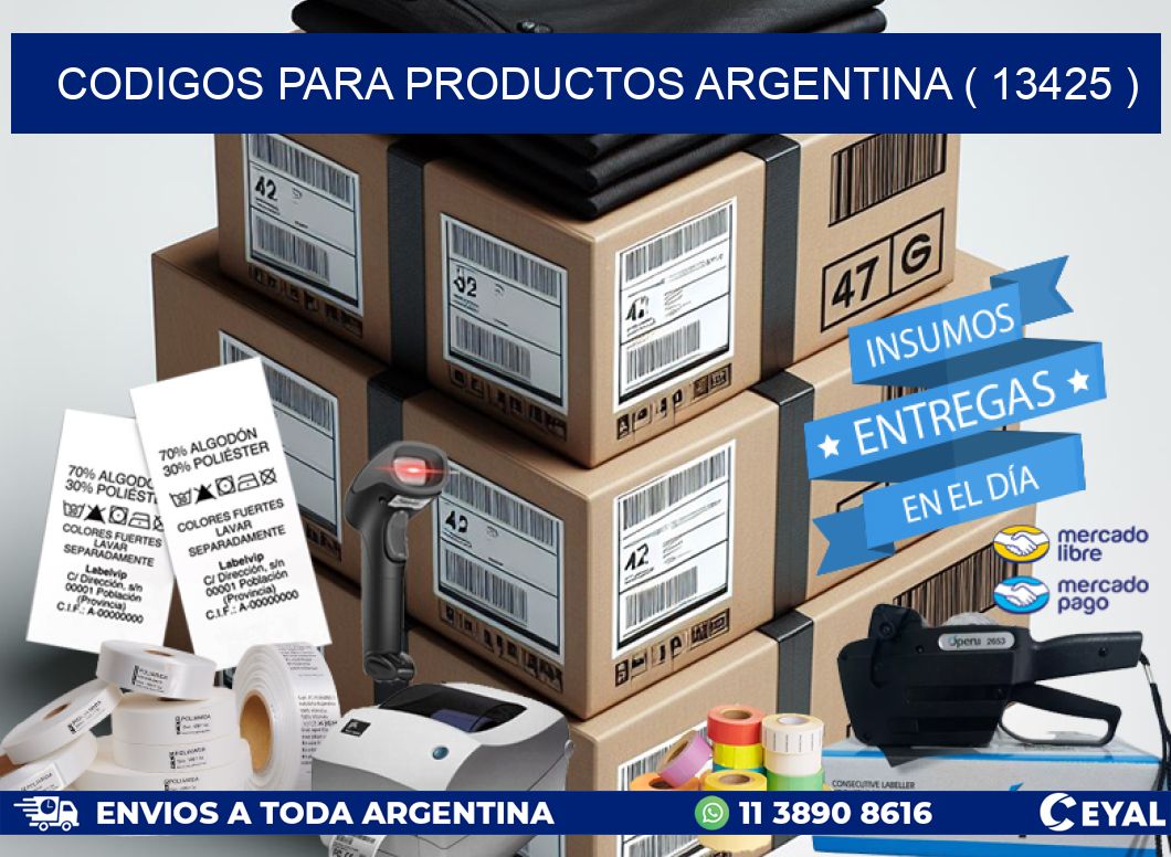 CODIGOS PARA PRODUCTOS ARGENTINA ( 13425 )