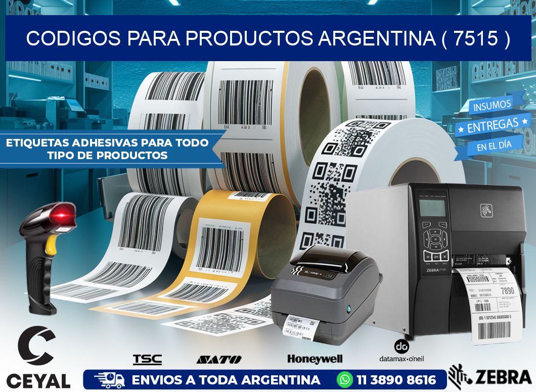 CODIGOS PARA PRODUCTOS ARGENTINA ( 7515 )