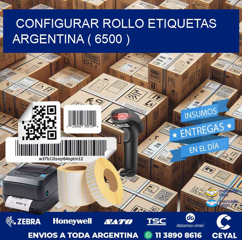 CONFIGURAR ROLLO ETIQUETAS ARGENTINA ( 6500 )
