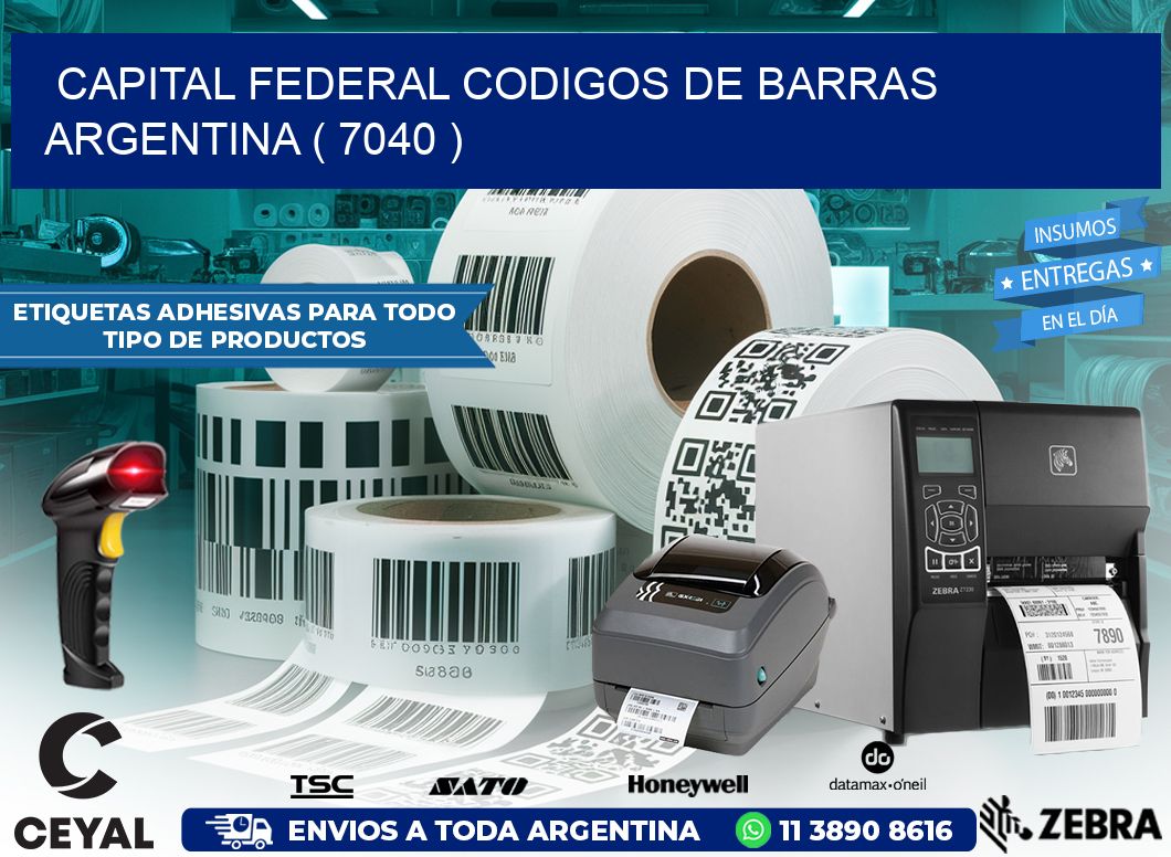 Capital federal codigos de barras argentina ( 7040 )