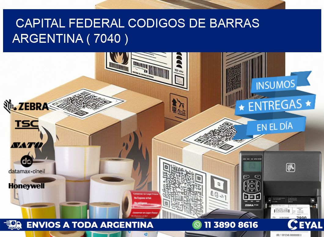 Capital federal codigos de barras argentina ( 7040 )