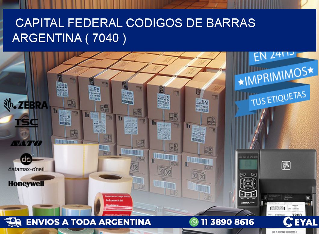 Capital federal codigos de barras argentina ( 7040 )