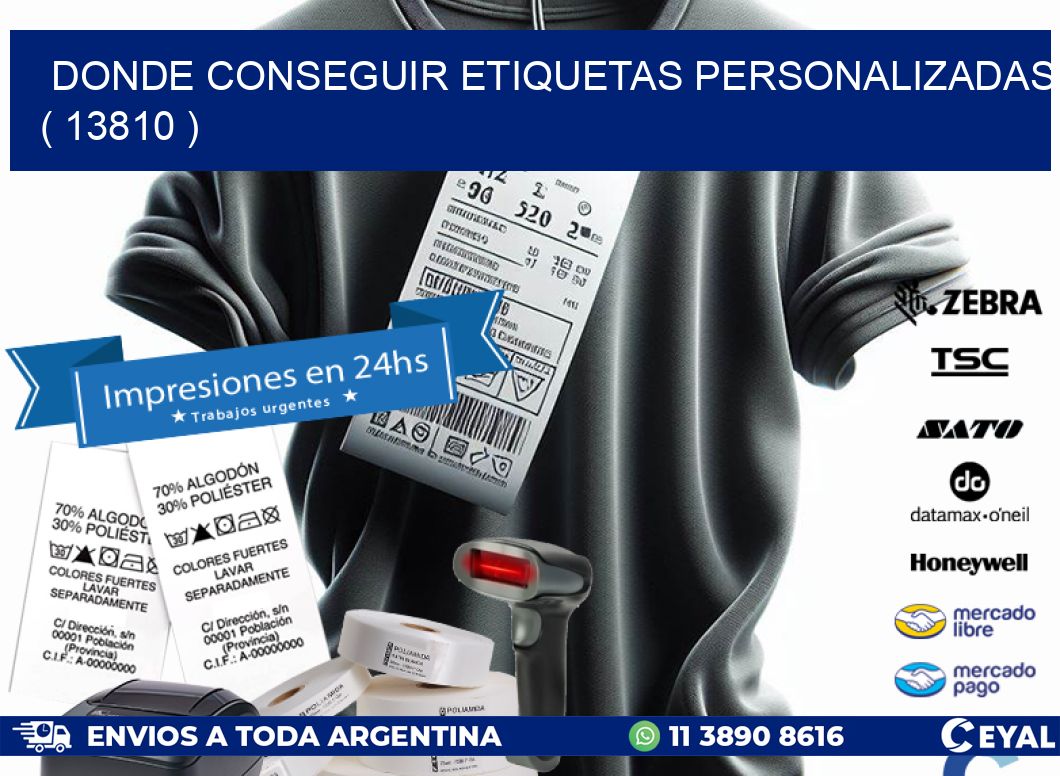 DONDE CONSEGUIR ETIQUETAS PERSONALIZADAS ( 13810 )