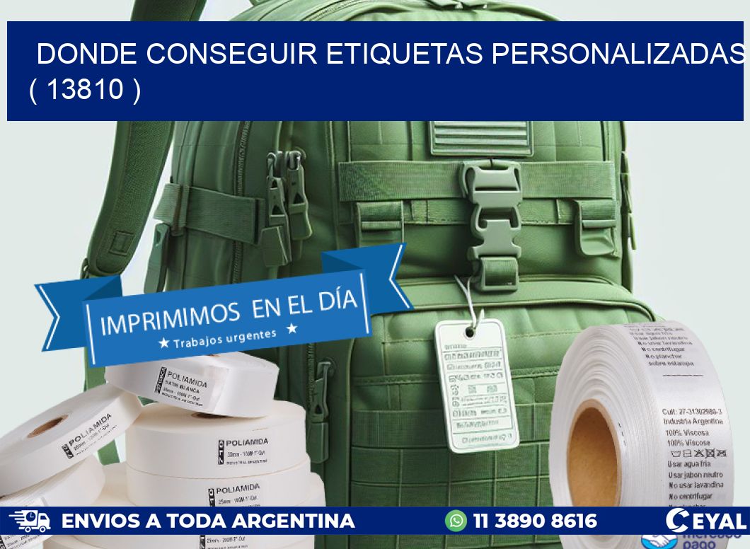 DONDE CONSEGUIR ETIQUETAS PERSONALIZADAS ( 13810 )