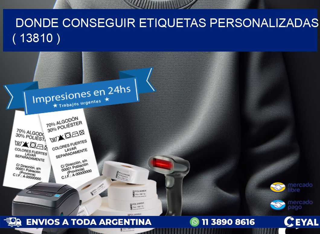DONDE CONSEGUIR ETIQUETAS PERSONALIZADAS ( 13810 )