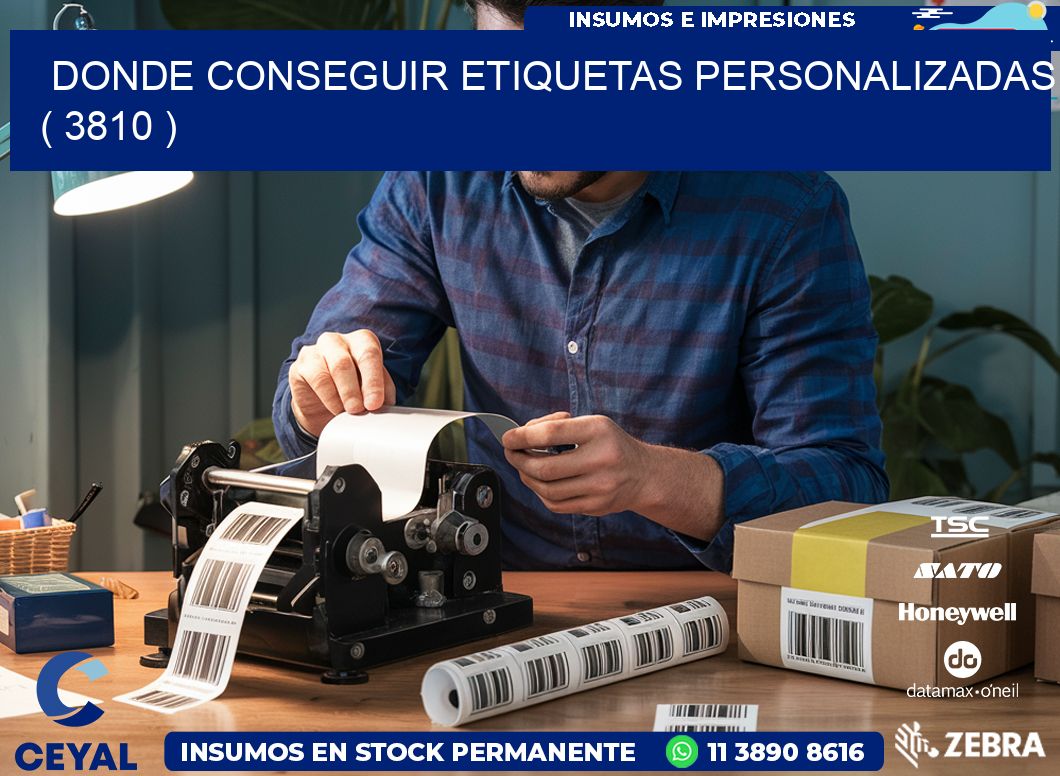 DONDE CONSEGUIR ETIQUETAS PERSONALIZADAS ( 3810 )