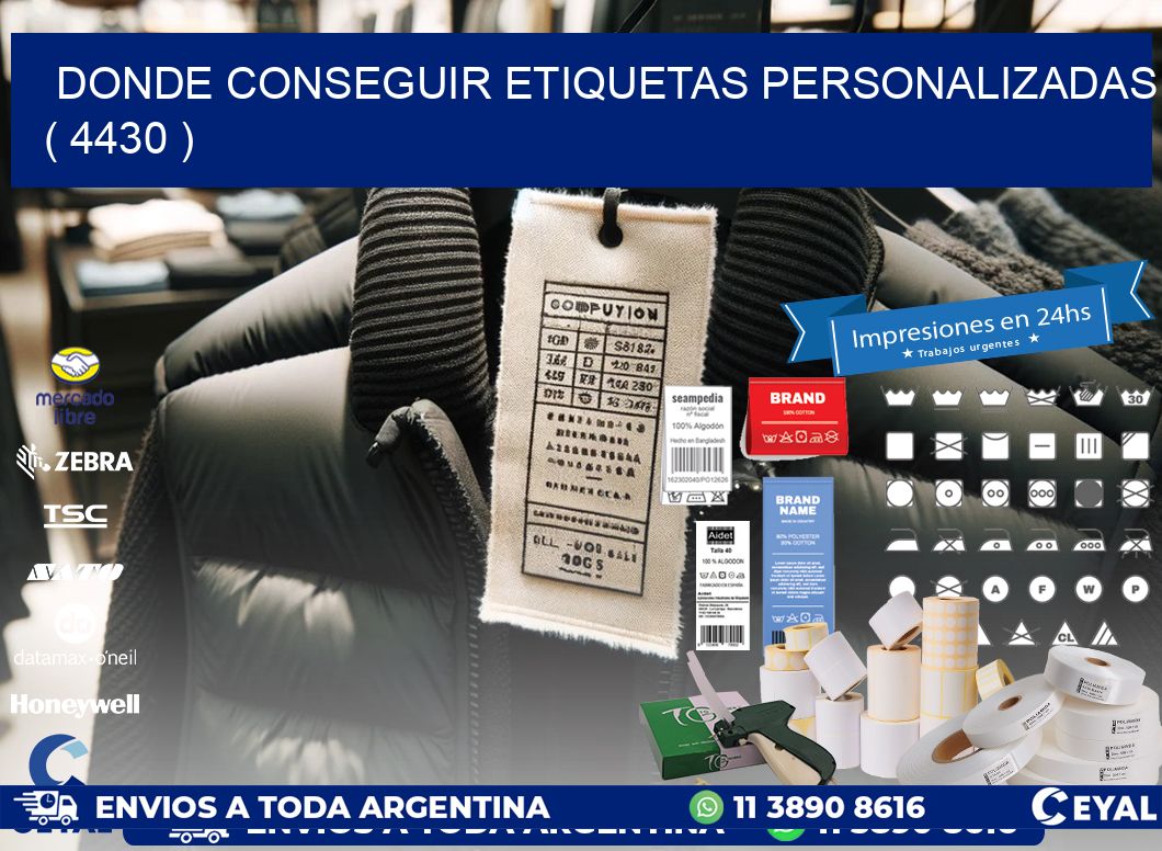 DONDE CONSEGUIR ETIQUETAS PERSONALIZADAS ( 4430 )