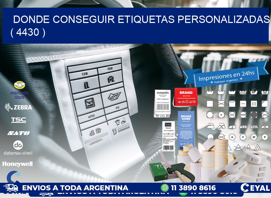 DONDE CONSEGUIR ETIQUETAS PERSONALIZADAS ( 4430 )