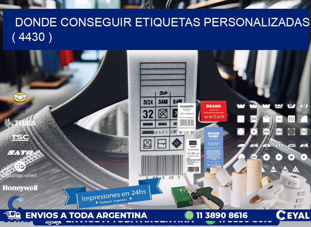 DONDE CONSEGUIR ETIQUETAS PERSONALIZADAS ( 4430 )