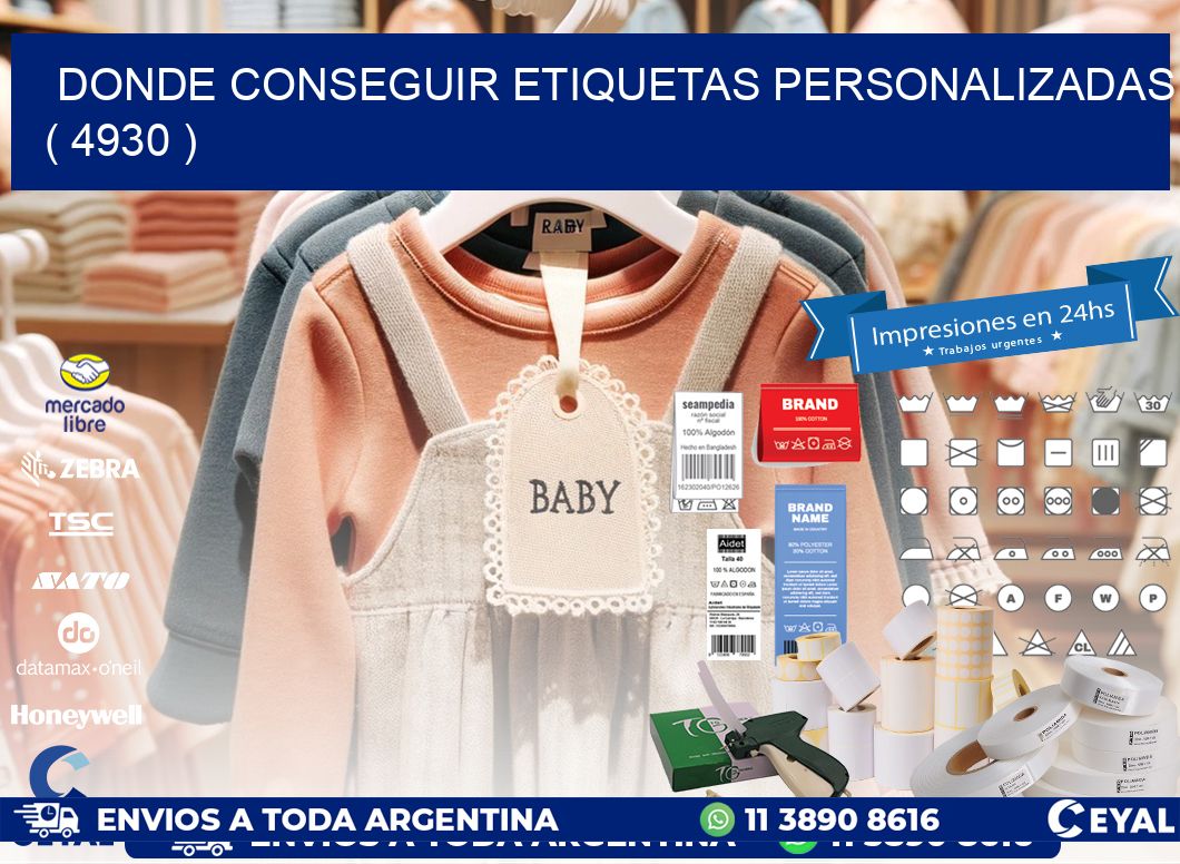 DONDE CONSEGUIR ETIQUETAS PERSONALIZADAS ( 4930 )