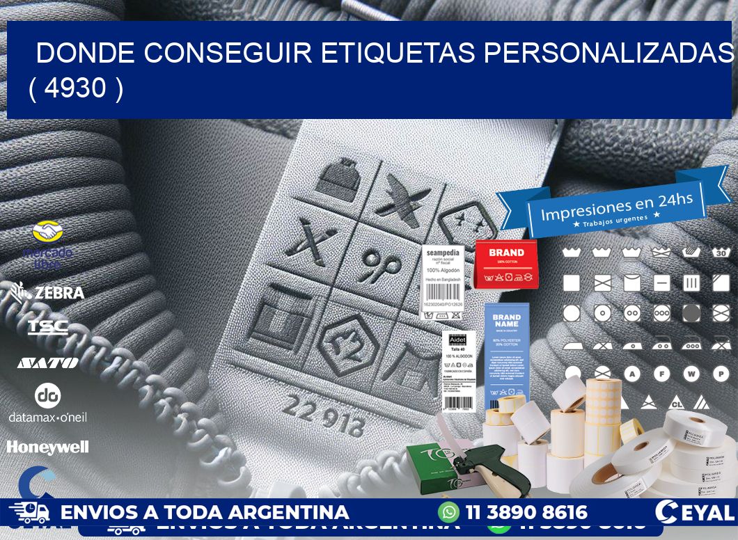 DONDE CONSEGUIR ETIQUETAS PERSONALIZADAS ( 4930 )