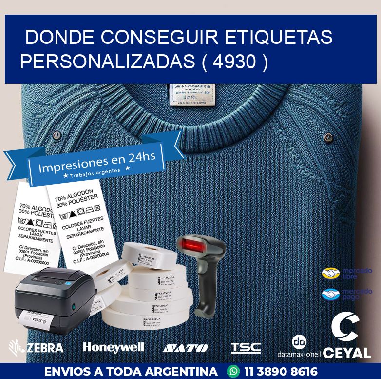 DONDE CONSEGUIR ETIQUETAS PERSONALIZADAS ( 4930 )
