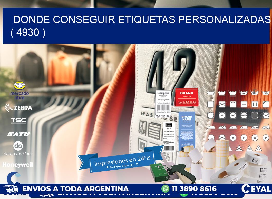 DONDE CONSEGUIR ETIQUETAS PERSONALIZADAS ( 4930 )