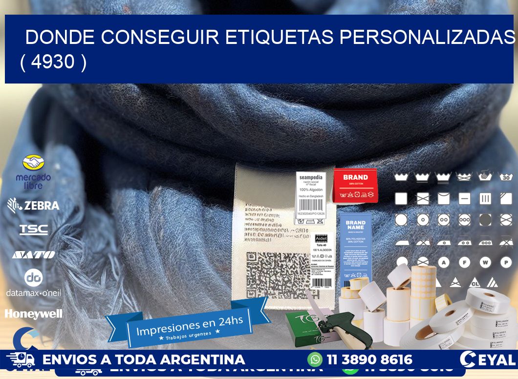 DONDE CONSEGUIR ETIQUETAS PERSONALIZADAS ( 4930 )
