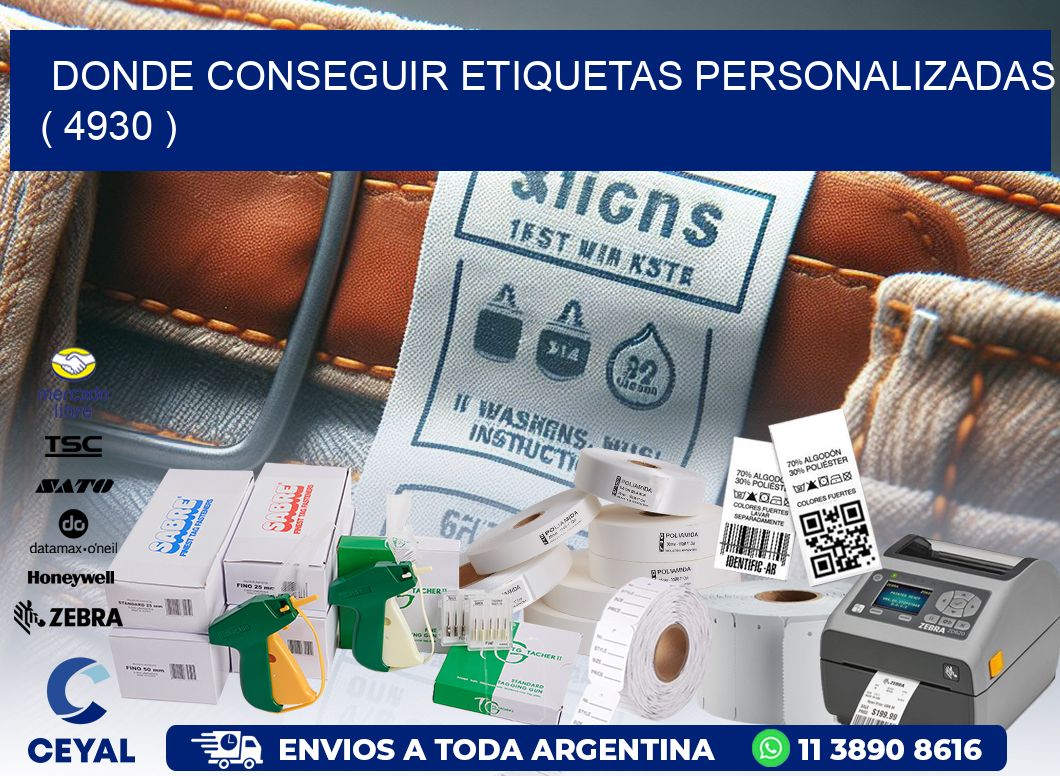 DONDE CONSEGUIR ETIQUETAS PERSONALIZADAS ( 4930 )