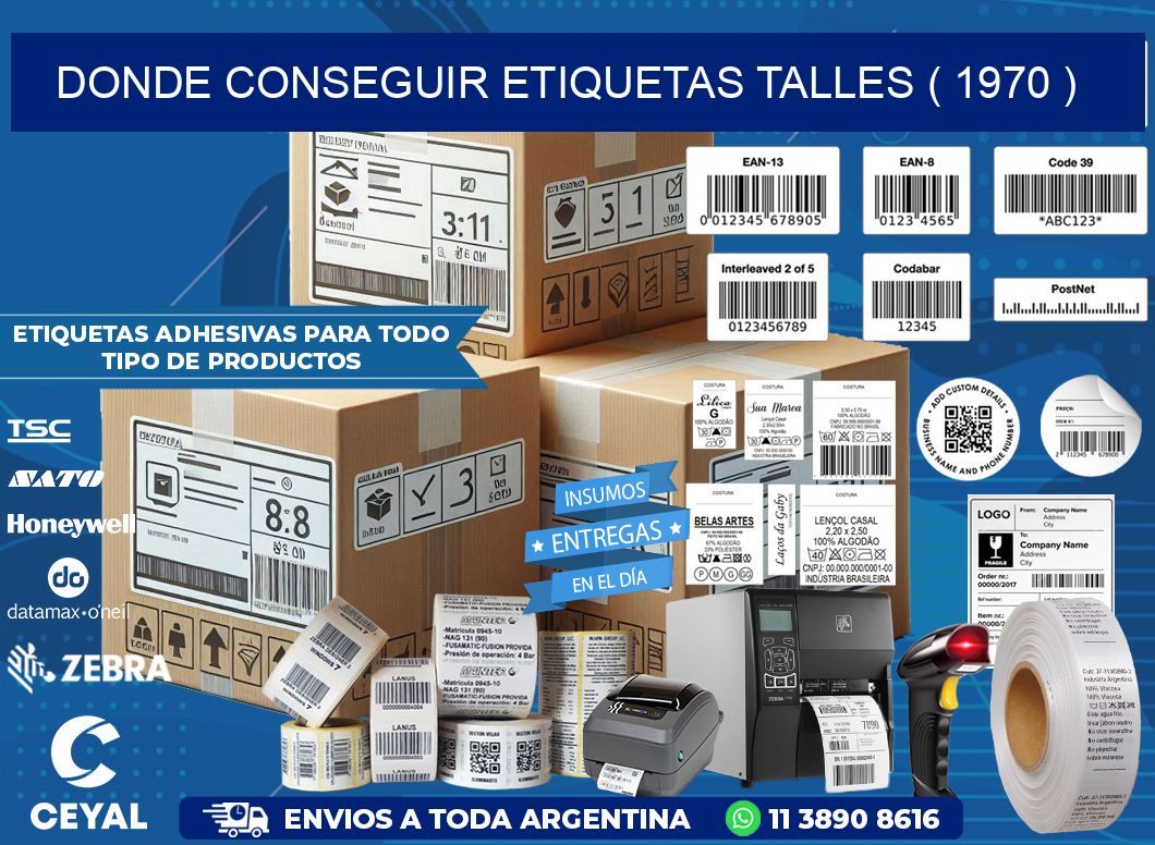 DONDE CONSEGUIR ETIQUETAS TALLES ( 1970 )