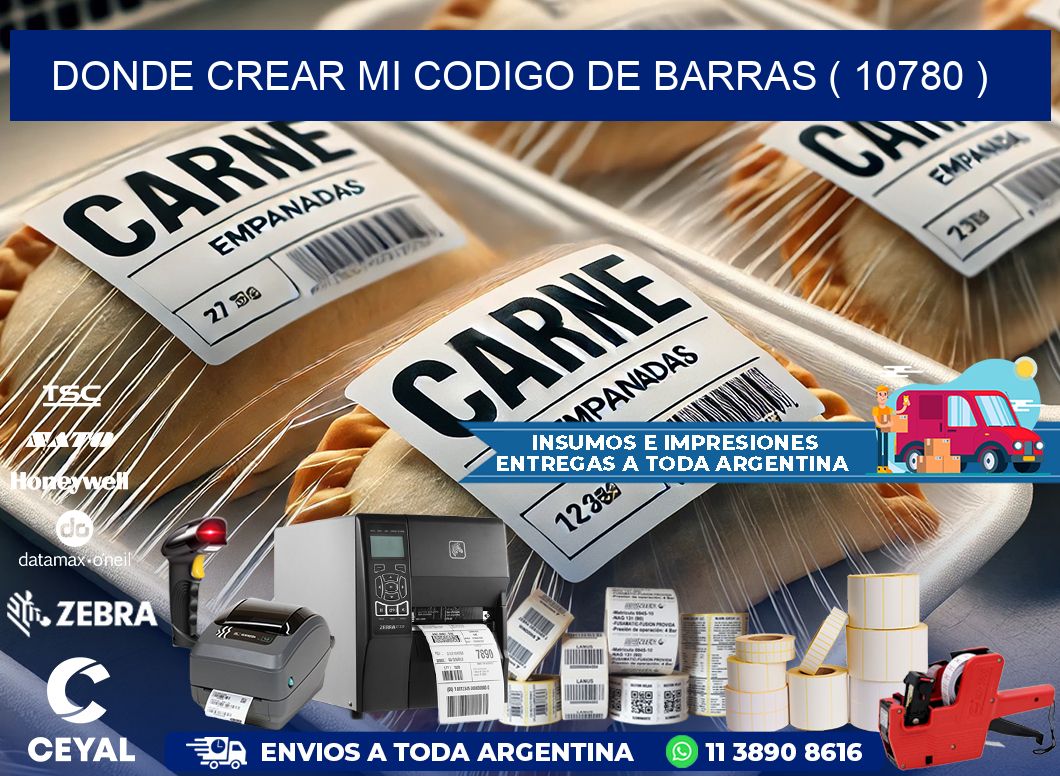 DONDE CREAR MI CODIGO DE BARRAS ( 10780 )