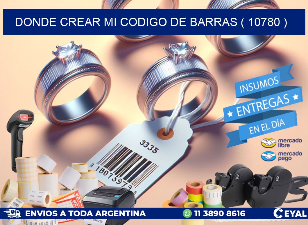 DONDE CREAR MI CODIGO DE BARRAS ( 10780 )