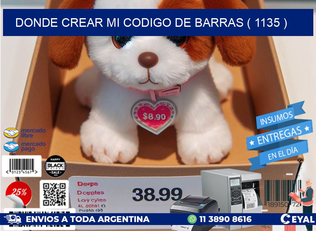 DONDE CREAR MI CODIGO DE BARRAS ( 1135 )