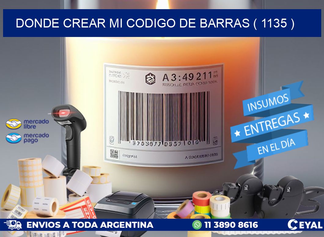 DONDE CREAR MI CODIGO DE BARRAS ( 1135 )