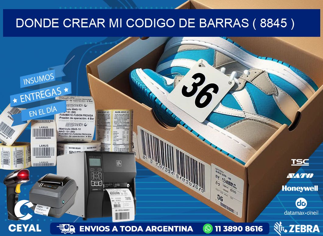 DONDE CREAR MI CODIGO DE BARRAS ( 8845 )