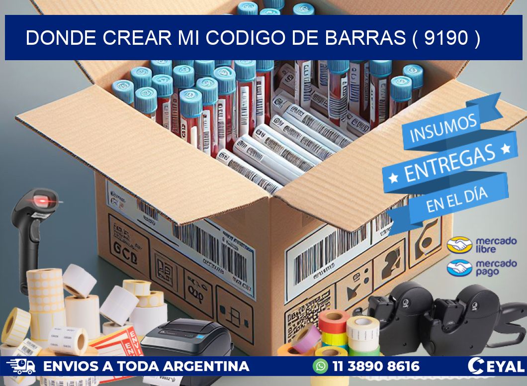 DONDE CREAR MI CODIGO DE BARRAS ( 9190 )