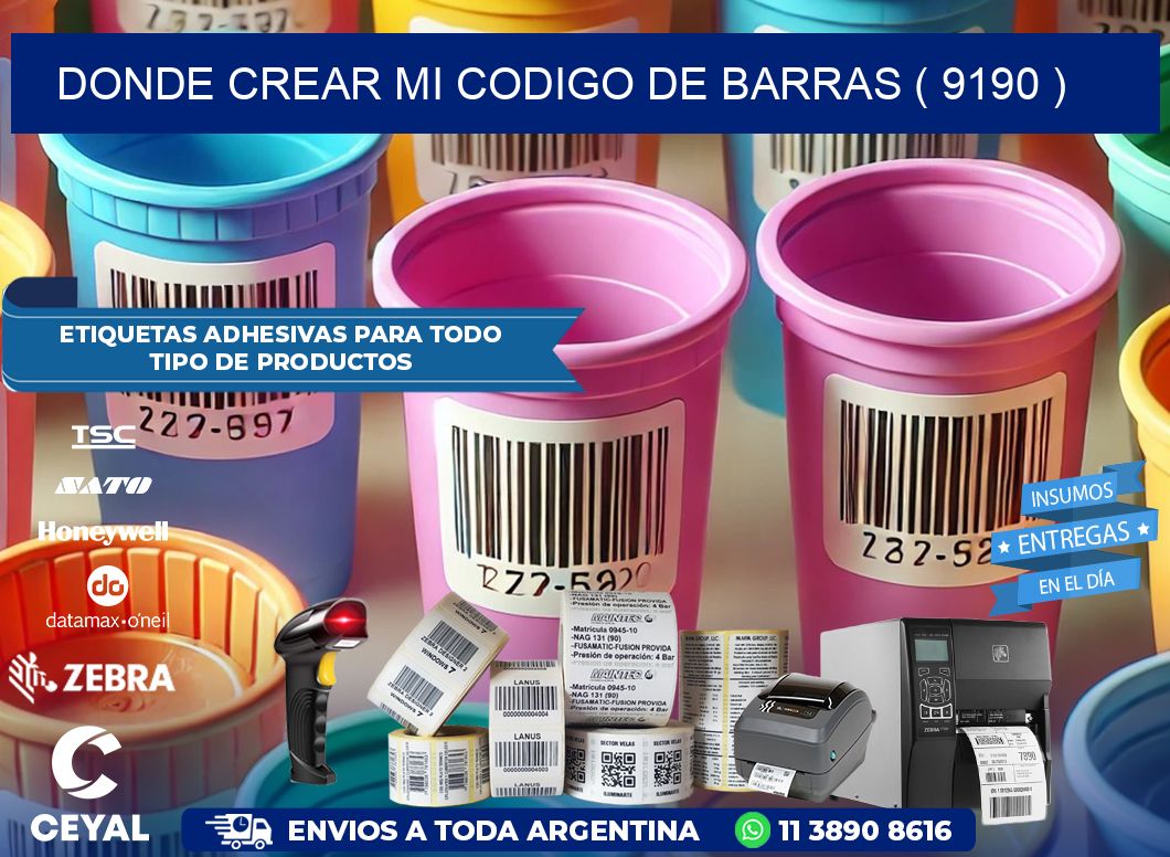 DONDE CREAR MI CODIGO DE BARRAS ( 9190 )