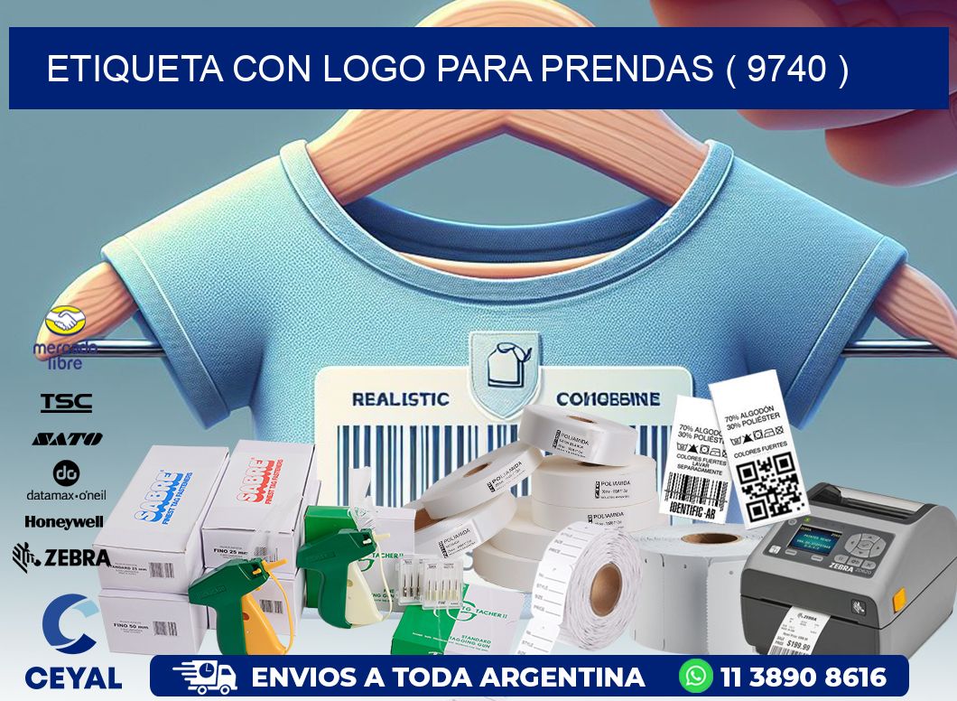 ETIQUETA CON LOGO PARA PRENDAS ( 9740 )