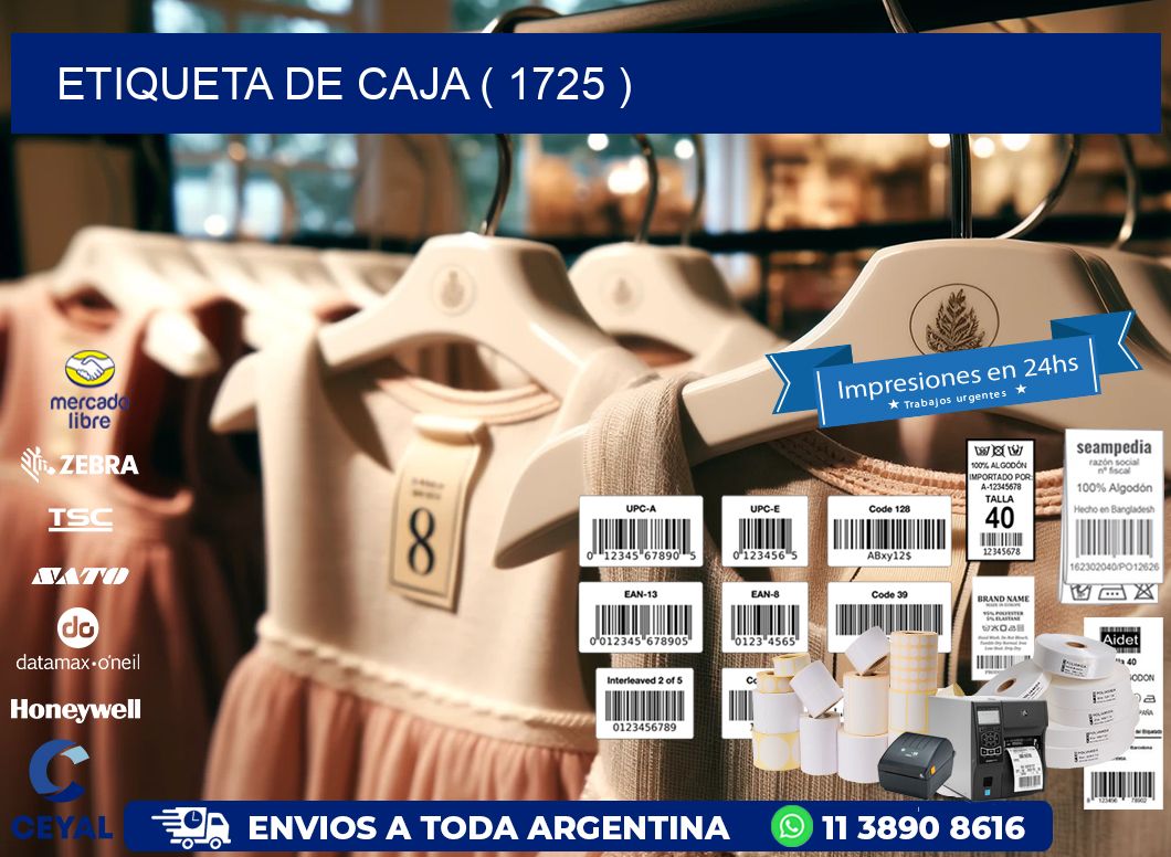 ETIQUETA DE CAJA ( 1725 )