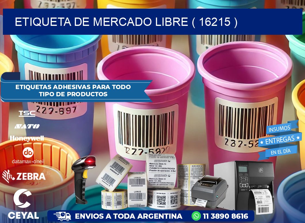 ETIQUETA DE MERCADO LIBRE ( 16215 )
