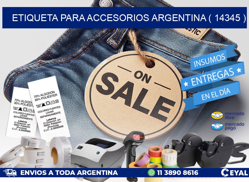 ETIQUETA PARA ACCESORIOS ARGENTINA ( 14345 )