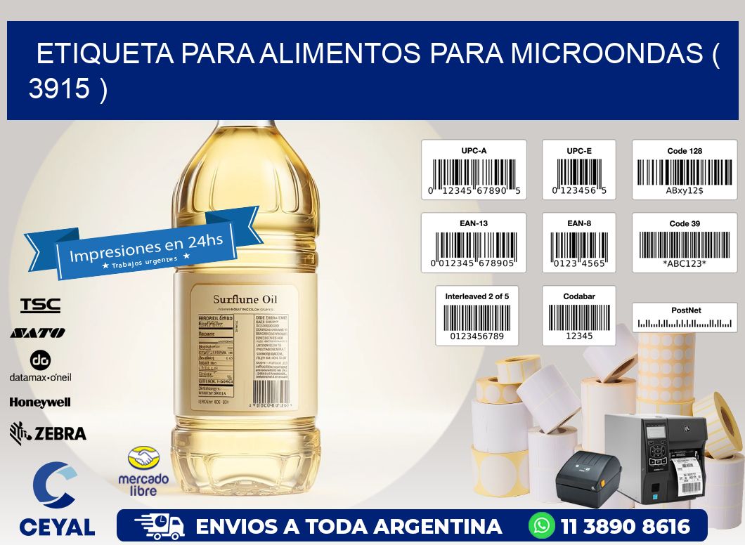 ETIQUETA PARA ALIMENTOS PARA MICROONDAS ( 3915 )