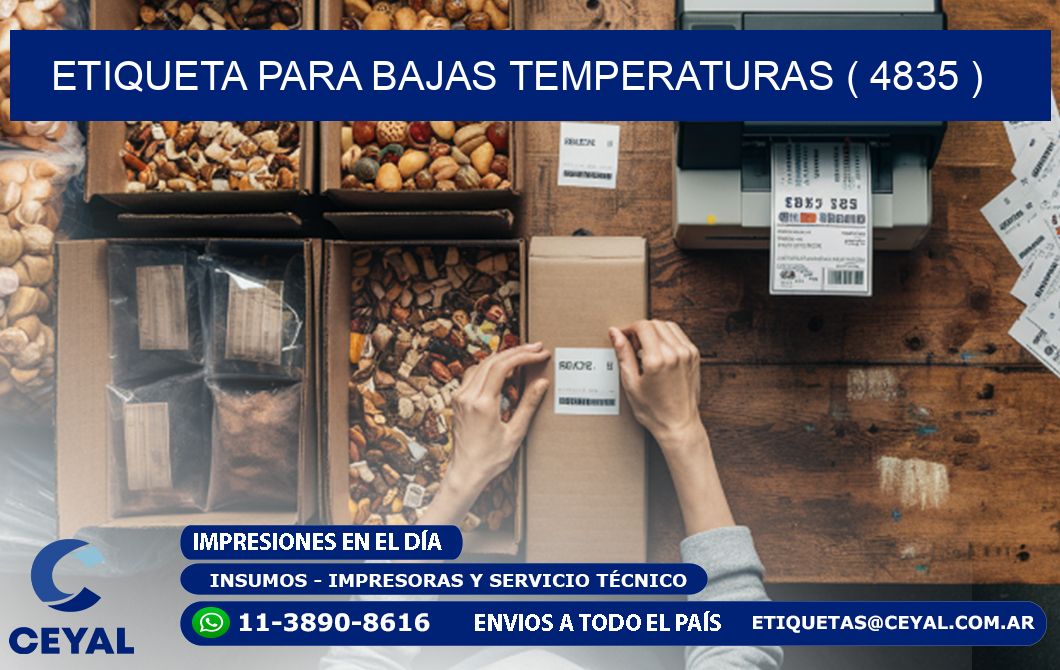 ETIQUETA PARA BAJAS TEMPERATURAS ( 4835 )