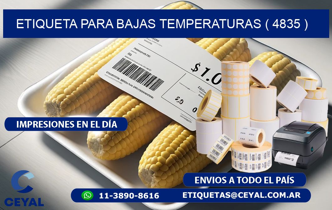 ETIQUETA PARA BAJAS TEMPERATURAS ( 4835 )