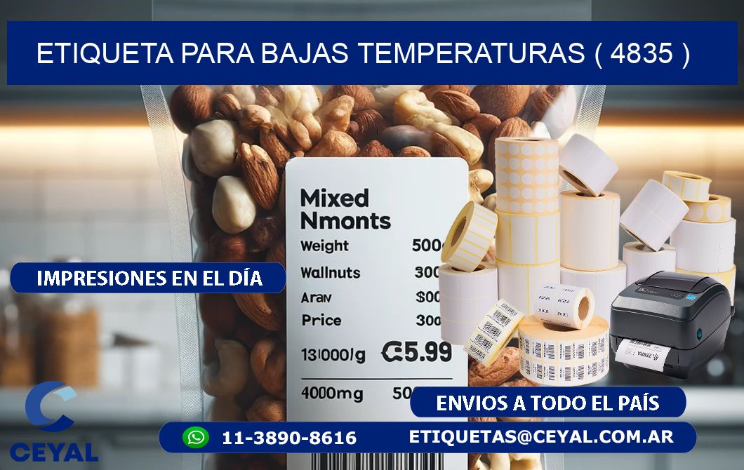 ETIQUETA PARA BAJAS TEMPERATURAS ( 4835 )