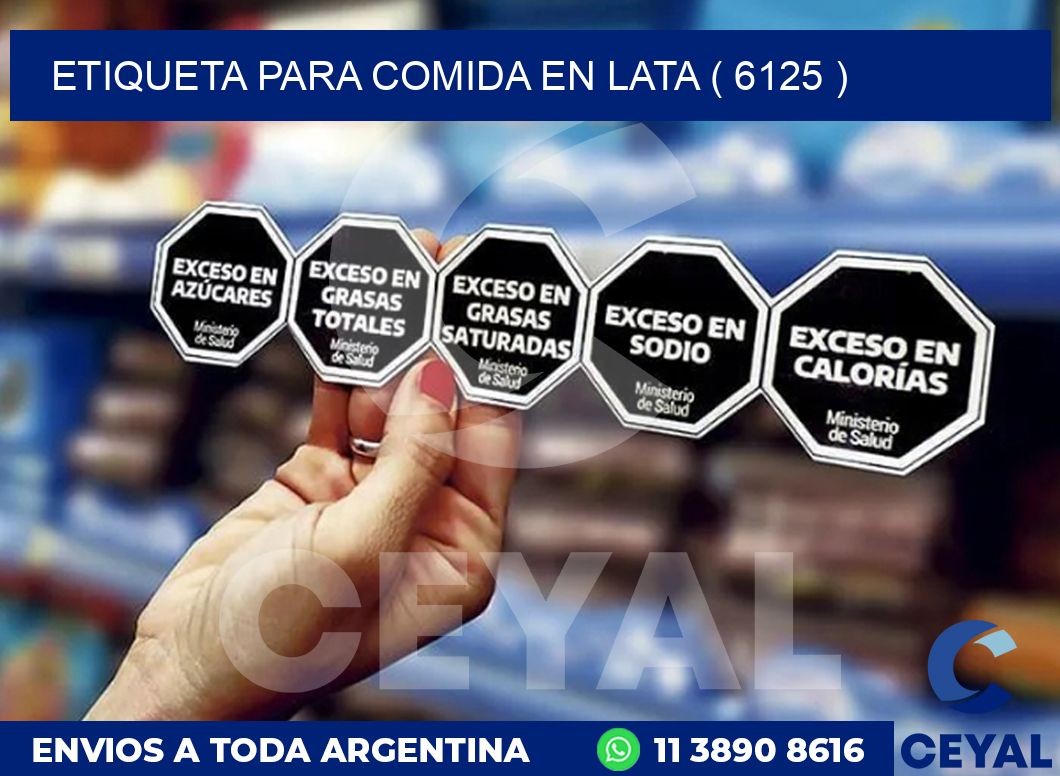 ETIQUETA PARA COMIDA EN LATA ( 6125 )