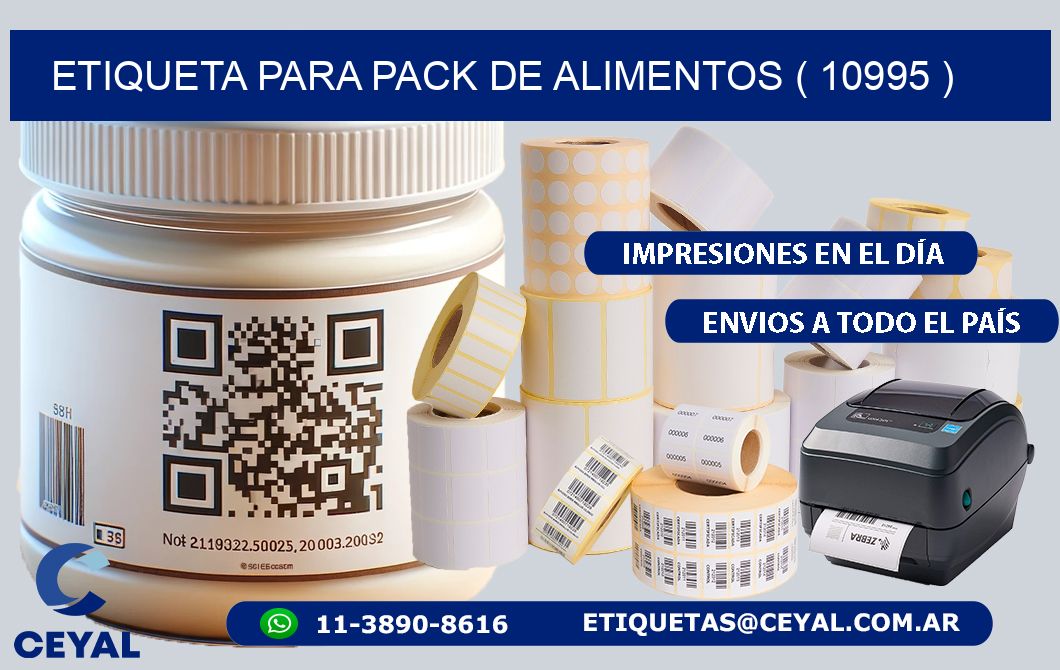 ETIQUETA PARA PACK DE ALIMENTOS ( 10995 )