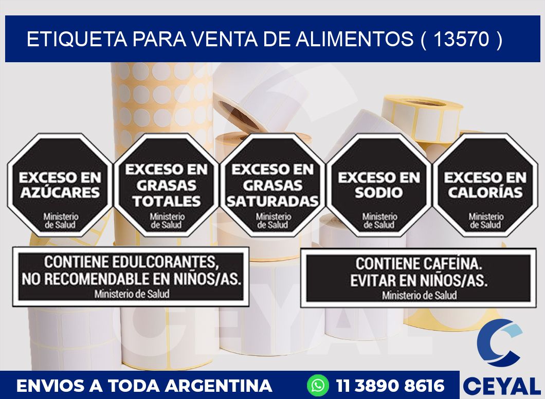 ETIQUETA PARA VENTA DE ALIMENTOS ( 13570 )