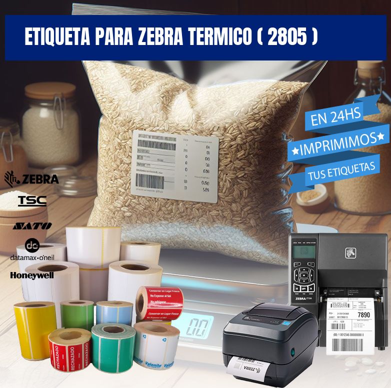 ETIQUETA PARA ZEBRA TERMICO ( 2805 )