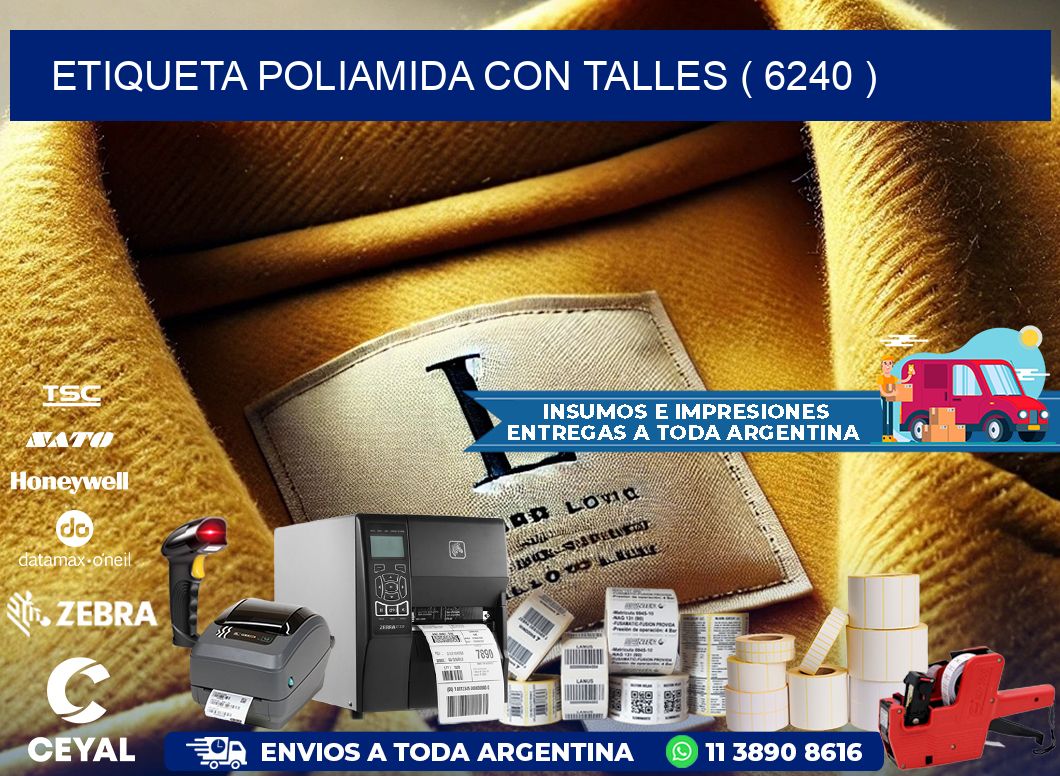 ETIQUETA POLIAMIDA CON TALLES ( 6240 )