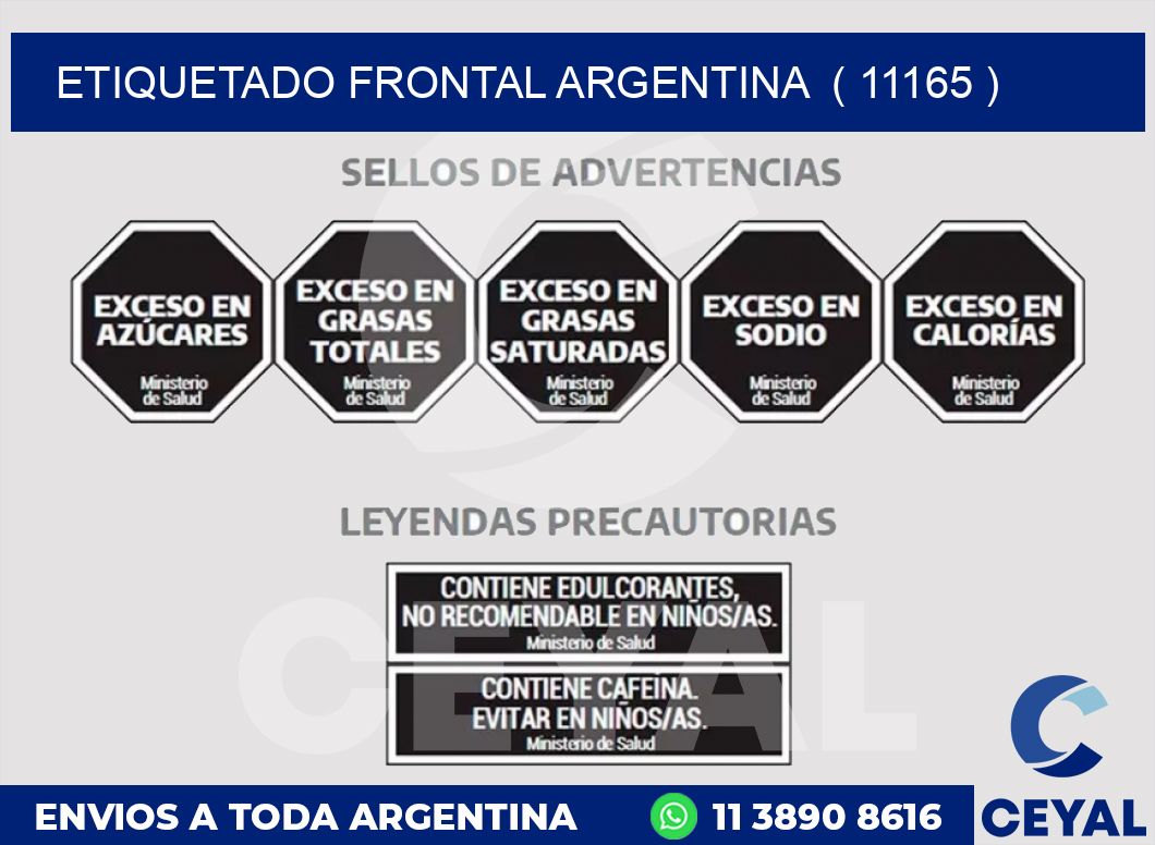 ETIQUETADO FRONTAL ARGENTINA  ( 11165 )