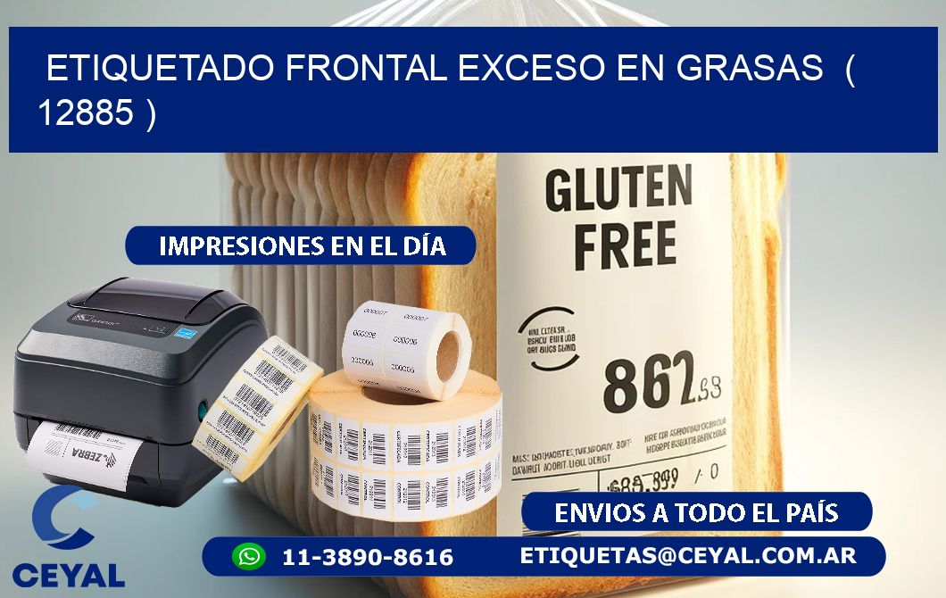 ETIQUETADO FRONTAL EXCESO EN GRASAS  ( 12885 )