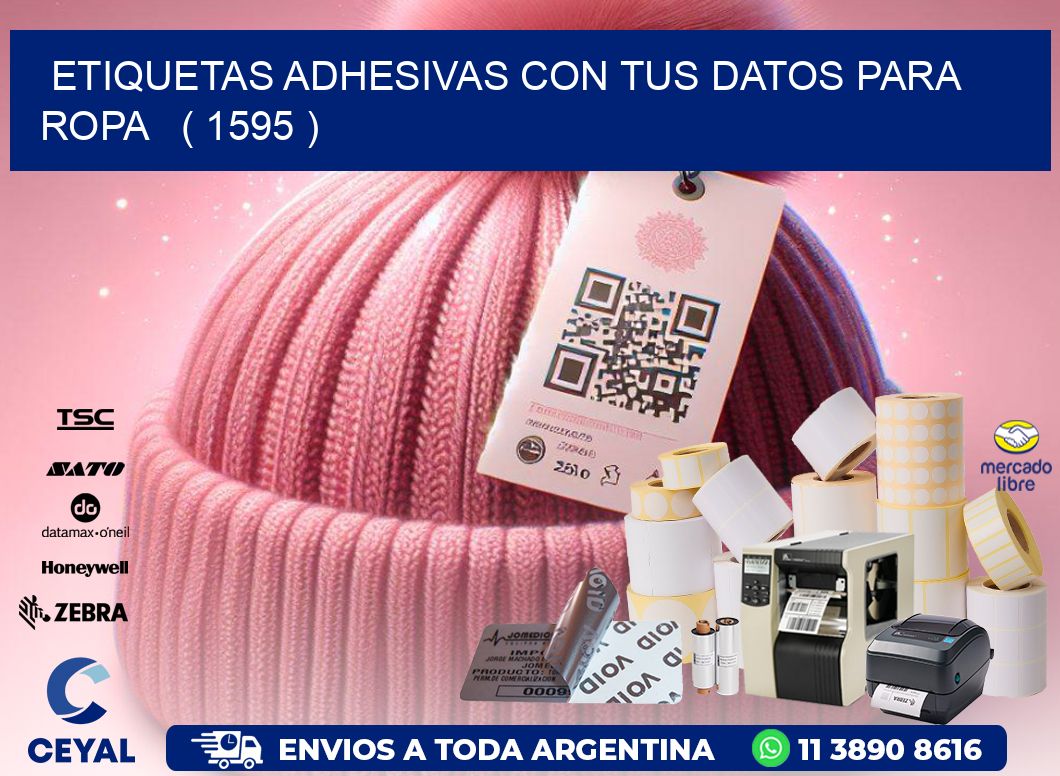 ETIQUETAS ADHESIVAS CON TUS DATOS PARA ROPA   ( 1595 )