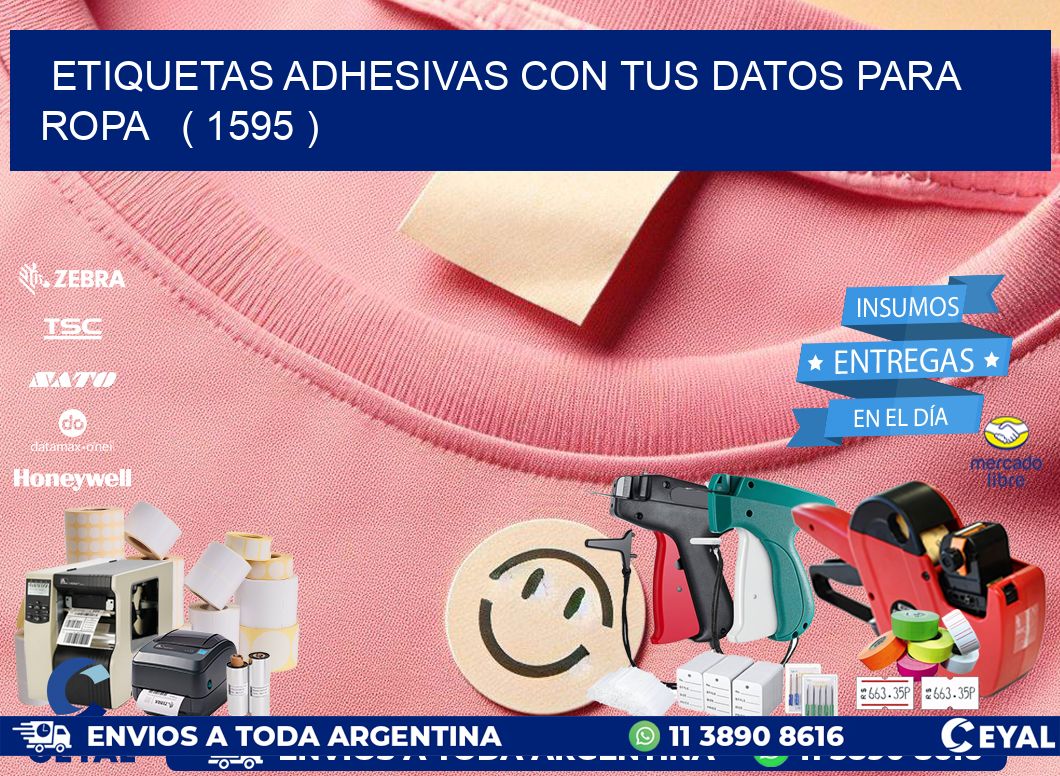 ETIQUETAS ADHESIVAS CON TUS DATOS PARA ROPA   ( 1595 )