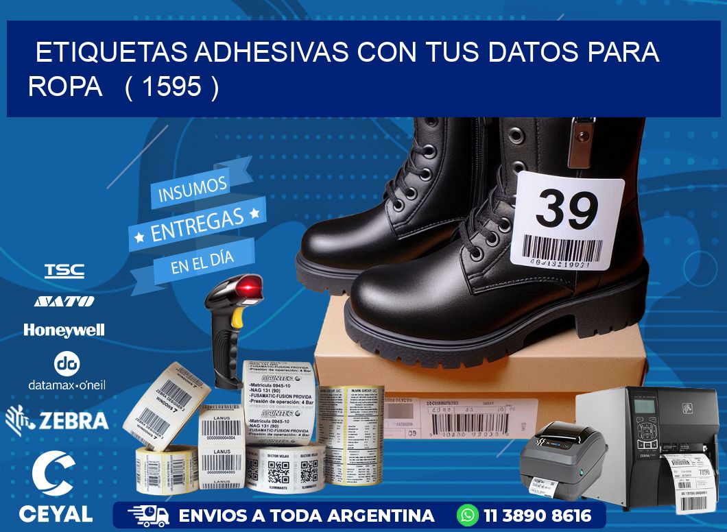 ETIQUETAS ADHESIVAS CON TUS DATOS PARA ROPA   ( 1595 )