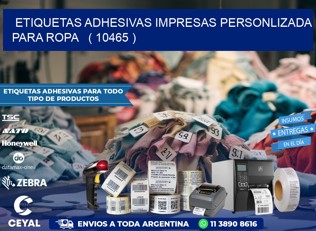 ETIQUETAS ADHESIVAS IMPRESAS PERSONLIZADA PARA ROPA   ( 10465 )