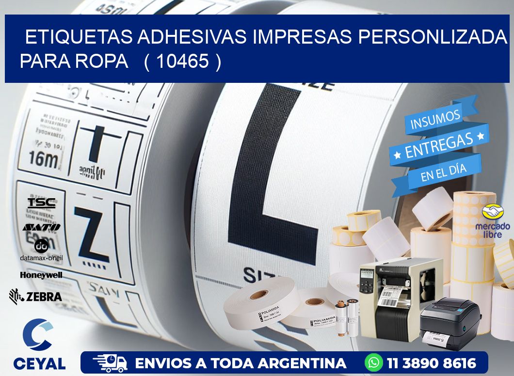 ETIQUETAS ADHESIVAS IMPRESAS PERSONLIZADA PARA ROPA   ( 10465 )