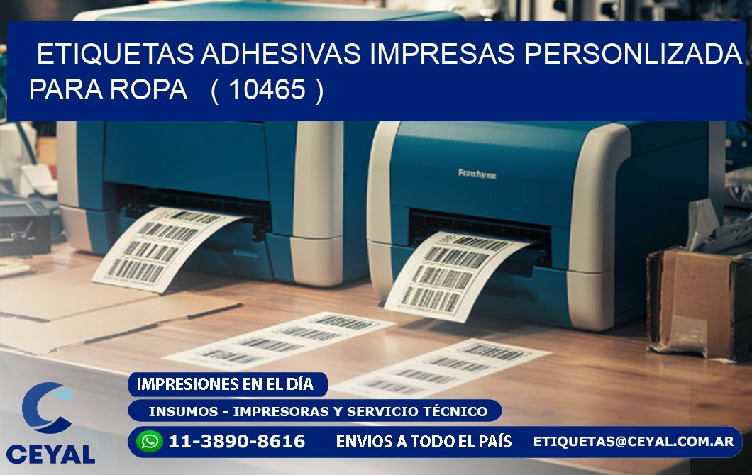 ETIQUETAS ADHESIVAS IMPRESAS PERSONLIZADA PARA ROPA   ( 10465 )